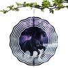 10-Inch Black Horse Wind Spinner - 360° Rotating Metal Garden Art, Outdoor Wind Chime Decor with Rust-Proof Hook for Yard, Patio, or Door Hanging