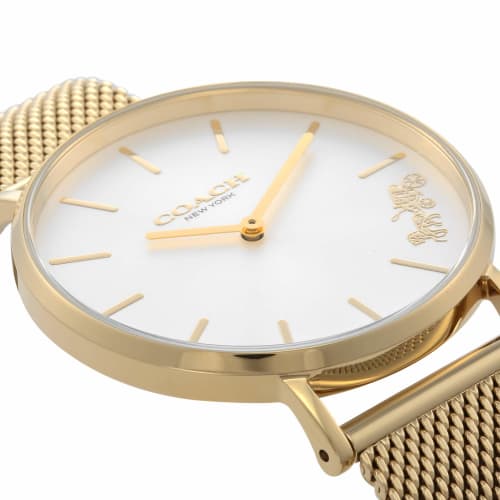 Coach Watch PERRY Silver Dial Stainless Steel Quartz 36MM Watch 14503125 Women's Gold