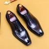 Fashion Luxury Genuine Leather Formal Square Head Oxford Shoes For Men Wedding Office British Business Dress Handmade Cowhide Shoes