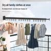 Retractable Metal Clothes Drying Rack – No-Drill, Foldable, Invisible Design for Window or Balcony.