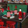 2pcs Creative Christmas Wine Bottle Cover Handmade Wine Bottle Knitted Sweaters  Home Decor