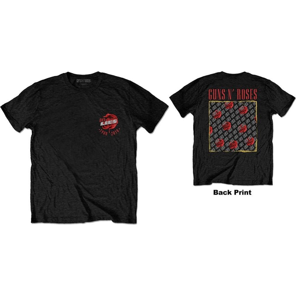 Guns N Roses Lies Repeat/30 Years (Back Print) Slim Fit T-shirt X-Large Unisex T-Shirt