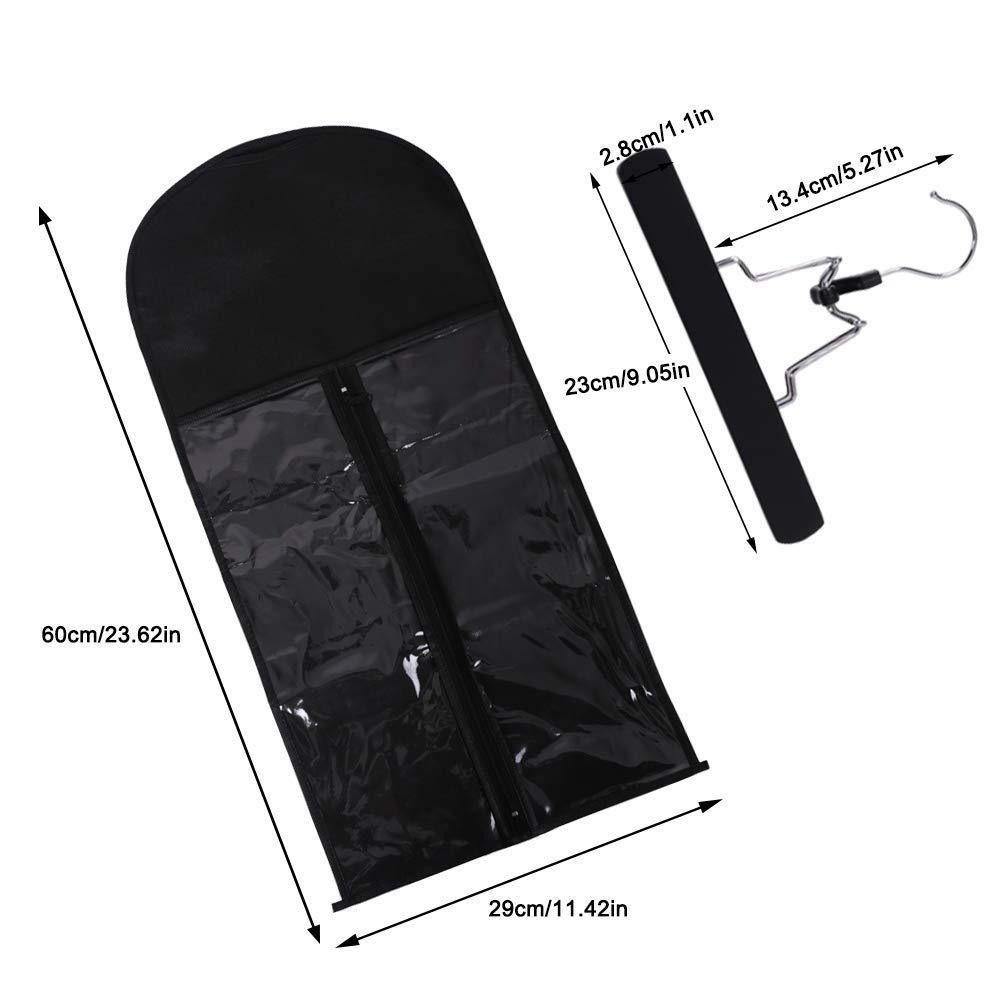 Dustproof Non Woven Wig Bag Visible Fabric Wig Organizer Wig Packing Bags Ponytail
