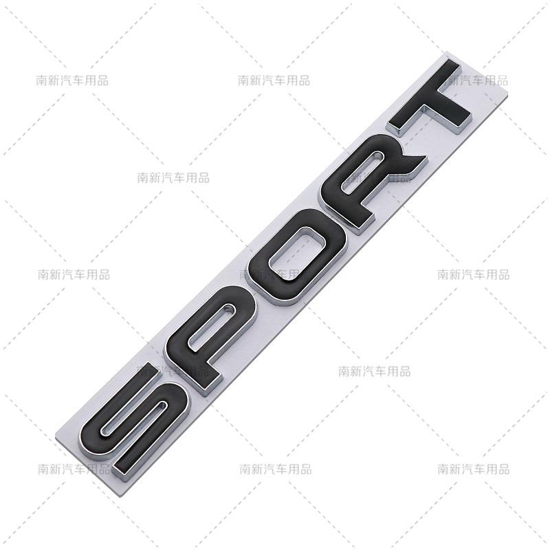 BGW1 Metal Sticker SPORT Letters Emblem Car Rear Trunk Badge Car Styling Decal For Land Range Rover SV Autobiography Discovery