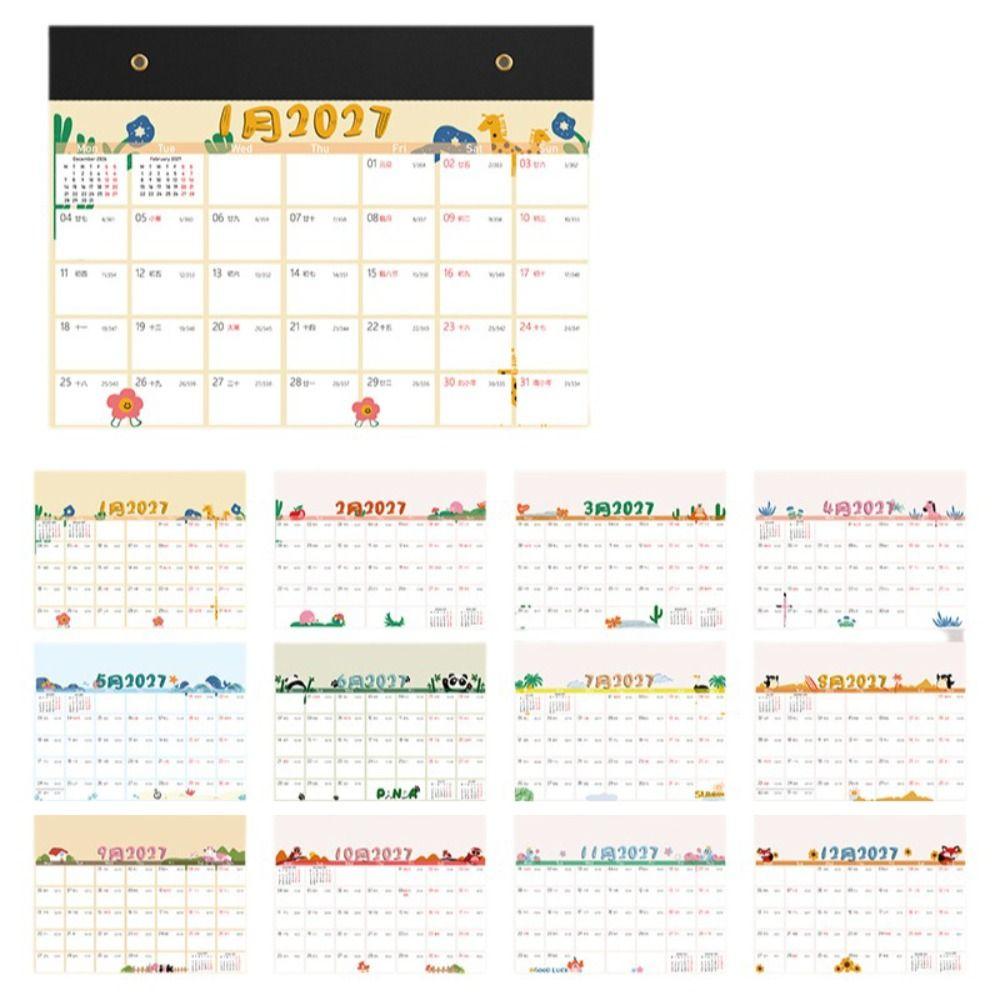 2027 Wall Calendar 12 Months Calendar Planner Time Tool Agenda Planner Stationery