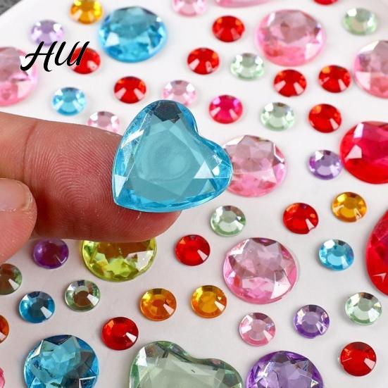 Self-Adhesive Body Jewels Colorful Star Rhinestone Face Stickers Dopamine Makeup Gems for Brightly Colored Music Festival Cheek Decoration Vibrant