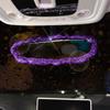 Bling Кристалл Фиолетовый Авто Чехлы на Руль Ручной Тормоз Шестерни Ремень Безопасности Плечо Подголовник Pad Интерьер Автомобиля
