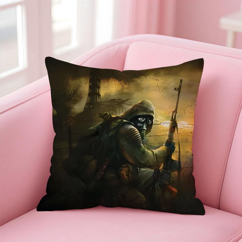 game survival SSTALKER 2 Heart of CChornoby Cushion Cover Pillow Case Soft Friendly Fabric Concealed Zipper