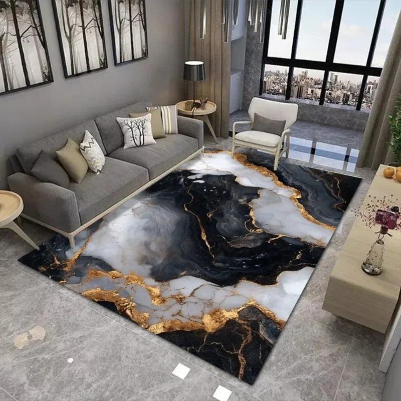 Скандинавский абстрактный ковер в стиле мрамора, большой, для декора гостиной, коврик под диван, коврик для кофейного столика, напольный коврик для спальни, нескользящий, мягкий коврик, модный