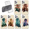 Милый чехол для аниме Genshin Impact для Apple iPhone 11 13 14 12 Pro 7 8 Plus XR X XS Max 6 6S 14Pro Прозрачный силиконовый чехол для телефона Coque