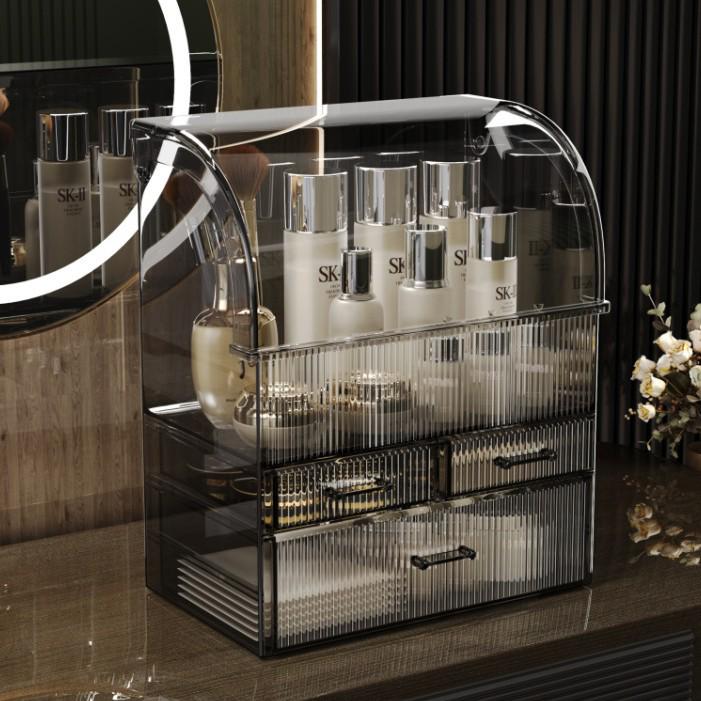 Акриловый пылезащитный органайзер для косметики и кистей