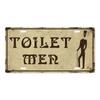 Restroom Metal Signs Wall Decor Plaque Metal Vintage License Plate for Home Bar Club Toilet Bathroom Restroom