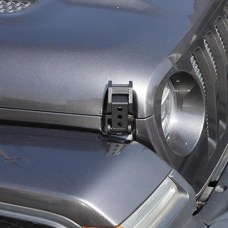 Engine Hood Latches Locking Hood Catch Kit Aluminum Alloy Hood Locks Compatible with Jeep Wrangler JK JL JT