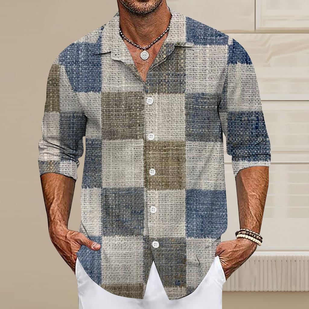 Мужская летняя новая свободная рубашка с длинным рукавом с принтом, кардиган, пляжная рубашка