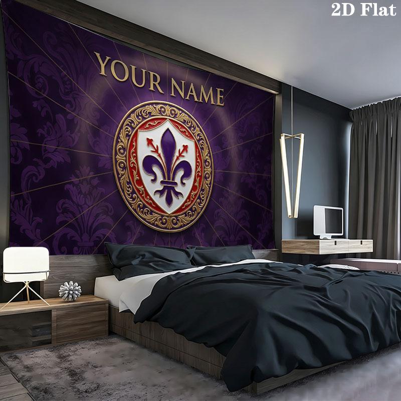 Custom Name,Toulouse FC Wall tapestry, aesthetic printed fabric blanket, suitable for bedroom, living room, and home decor.