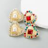 Women's Stud Earring Loving Alloy Inlaid Colored Rhinestone High Quality Earrings