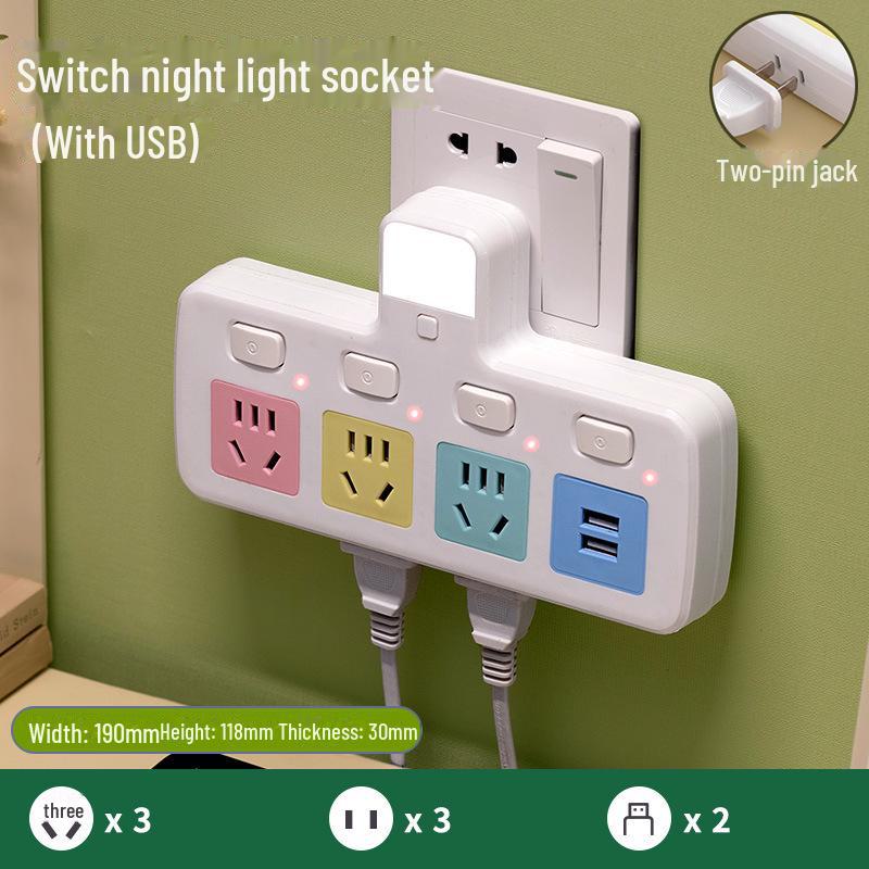 Pure Copper Multi-Function USB Power Strip with Wireless Plug Board