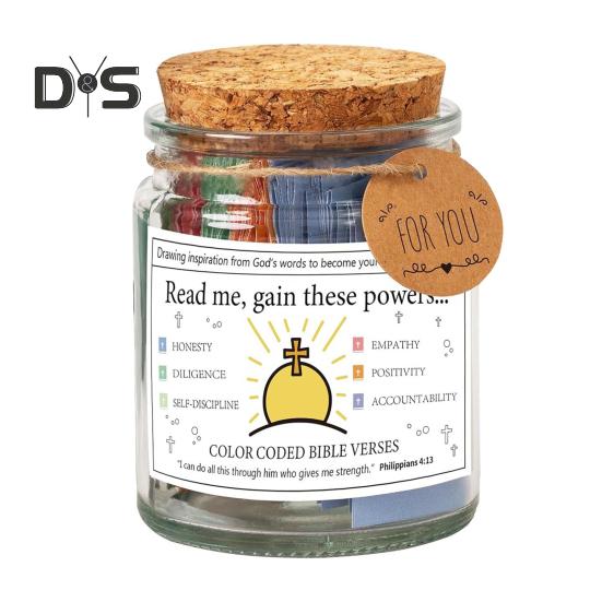 Банка со стихами из Библии. Прочитай меня, когда банка со стихами из Библии. Банка для ежедневной молитвы и надежды с 90 стихами. Христианские подарки для женщин и мужчин.