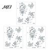 Temporary Body Art Stickers 3Pcs Waterproof Tattoo Sticker for Men Women, Face Arm Chest Shoulder Thigh Waist Decal, Long Lasting Fake Removable