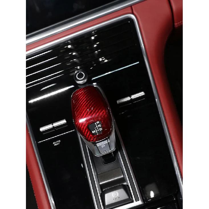 Real Carbon Fiber Car Interior Gear Shift Gear Head Cover Trim For Porsche Panamera 971 2017-2023 Auto Accessories