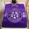 Austria Vienna FC Emblem,pattern Flannel Blanket, High quality Comfortable for All Seasons, Home Decor, Warmth and Comfort, Perfect for Gifts.