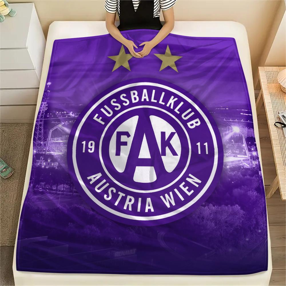 Austria Vienna FC Emblem,pattern Flannel Blanket, High quality Comfortable for All Seasons, Home Decor, Warmth and Comfort, Perfect for Gifts.
