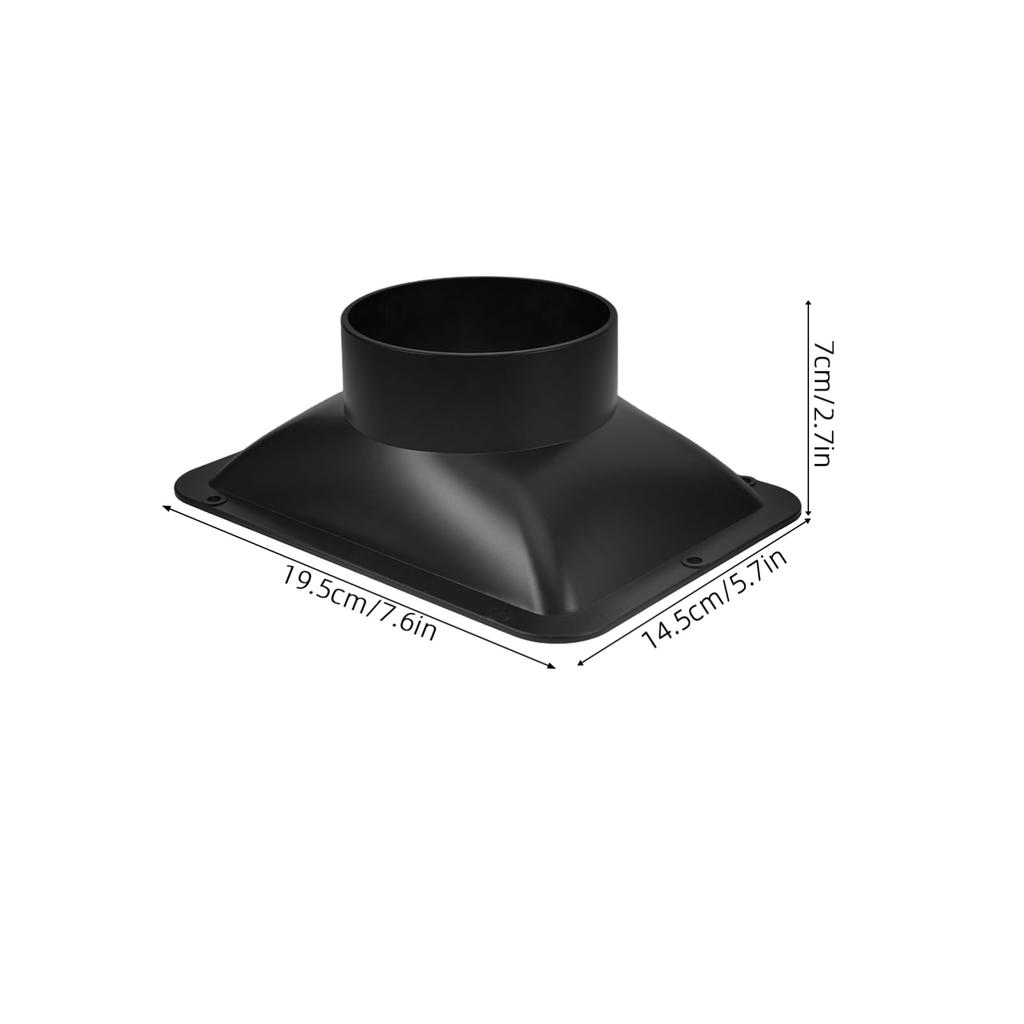 VILLCASE Duct Connector, 4.7 x 5.7 inches, Square Ventilation Interface, Straight Dust Collection Hose Fitting, DIY Range Hood Replacement Part