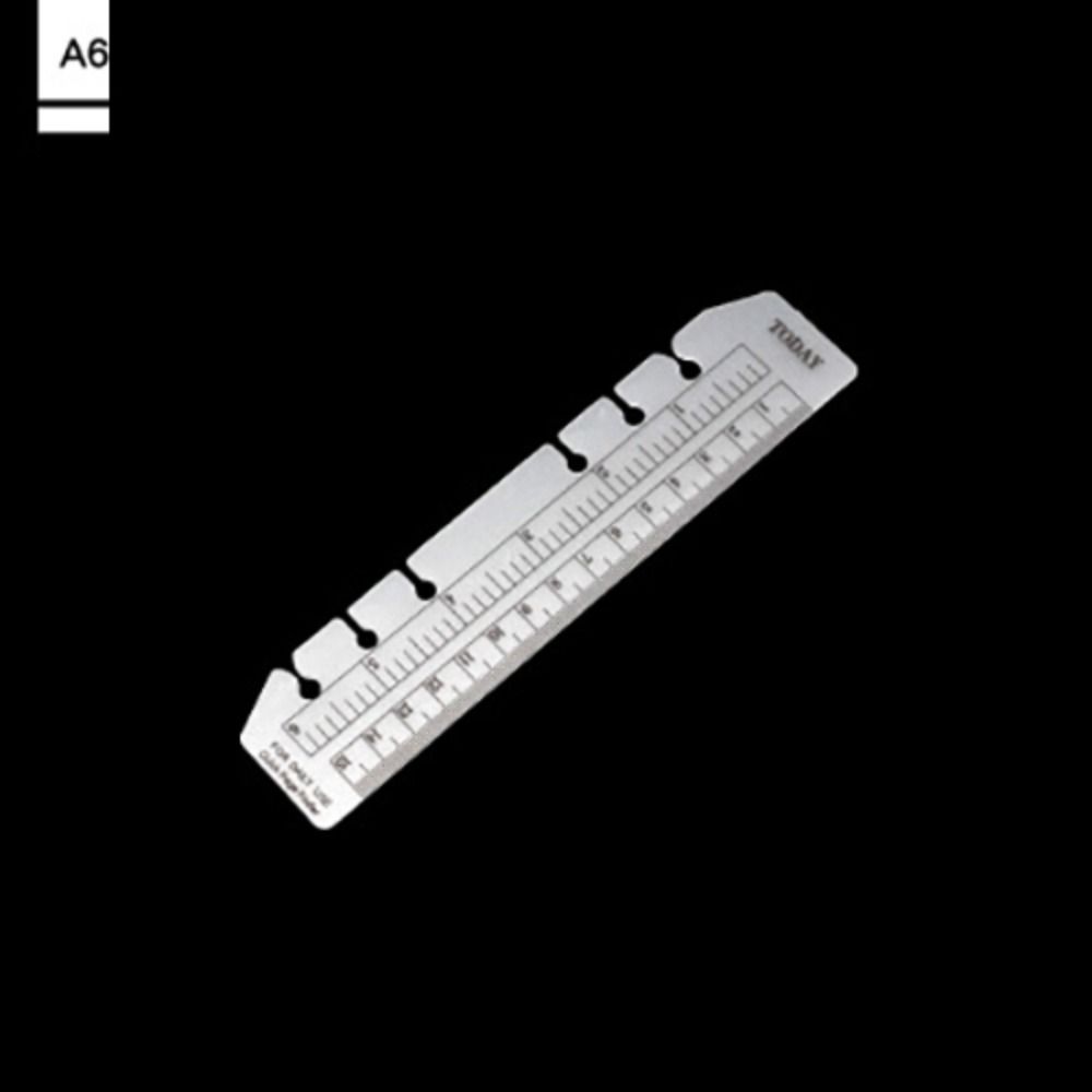 Прозрачный блокнот на кольцах, закладка, многофункциональная линейка с 6 отверстиями, формат А5