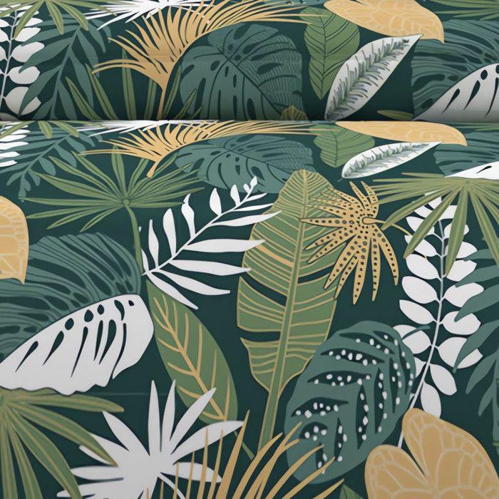 Parure housse de couette en coton 57 fils 260x240 cm TANZANIE vert, par Soleil d'ocre