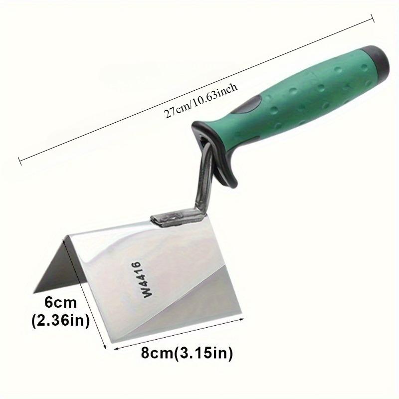 Stainless Steel Inner Corner Trowel Diatom Mud Construction Auxiliary Tools Comfortable Grip Easy To Use Putty Scraper
