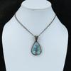 Tree Of Life Larimar Pendant Copper Wire Wrapped Jewelry Gemstone Pendant Handmade Women Jewelry Copper Wire Wrap Pendant Birthstone Pendant