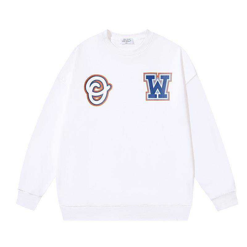 1111 Off-White Весна-Осень 2026 Новая Мужская и Женская Толстовка с Круглым Вырезом с Принтом Узора Волшебного Старика OW