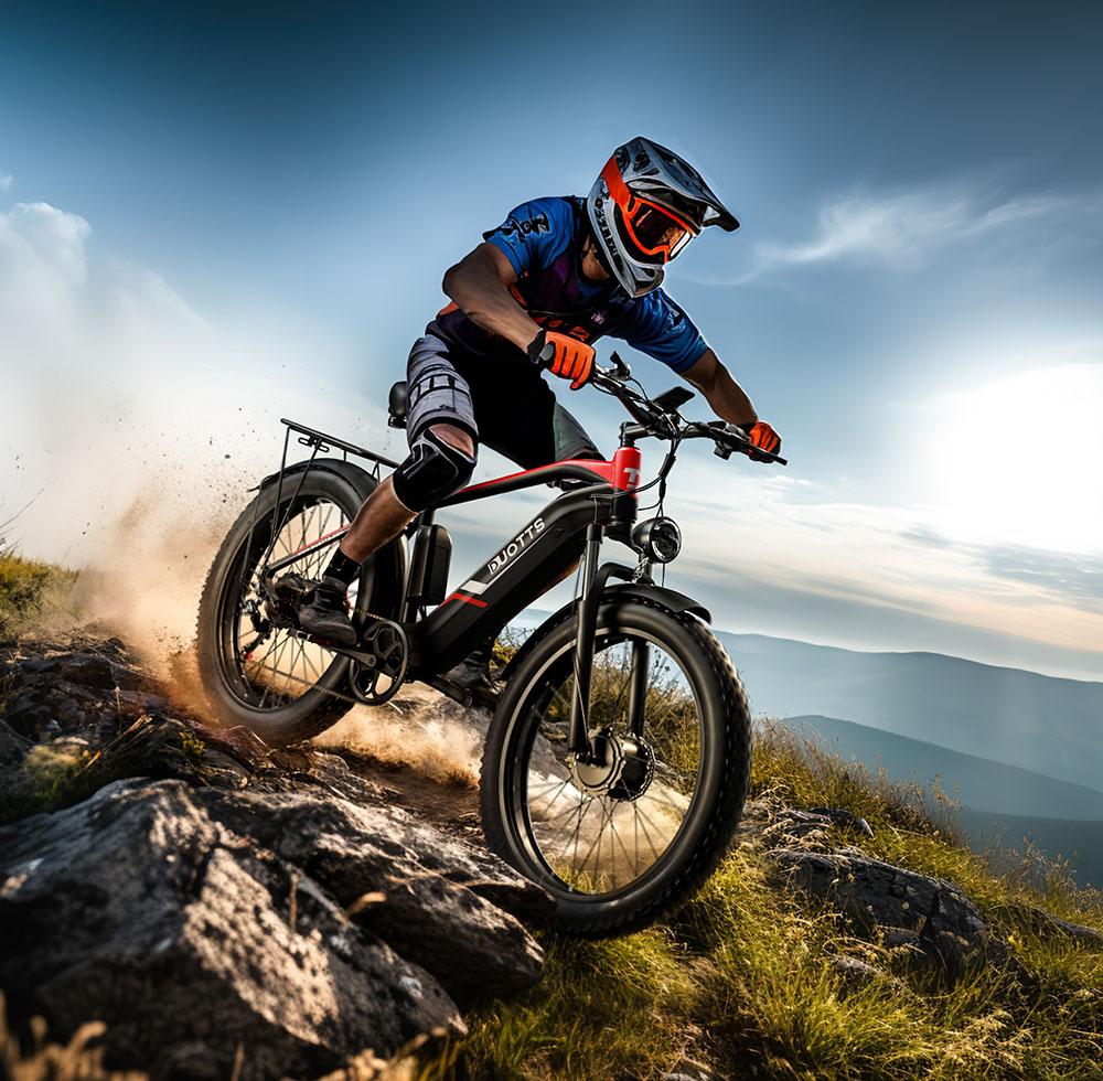 DUOTTS F26 Electric Bike 750W*2 Dual Motors LG 17.5Ah Battery 26*4.0 Fat Tire 55km/h Max Speed 55 Degree Climbing-Silve