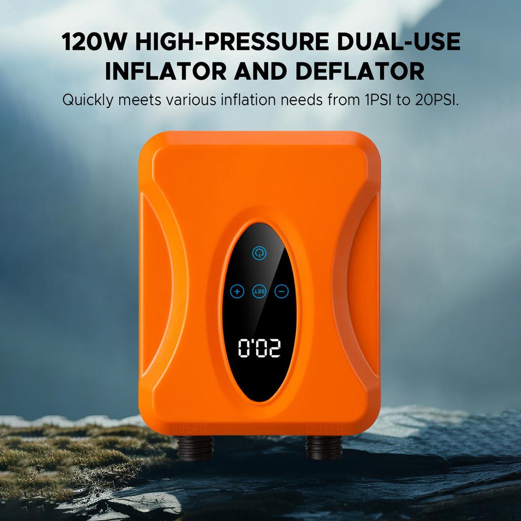 SUP Electric Pump for Paddle Board Portable Rechargeable Touchscreen Control with LED Light Inflator and Deflator for