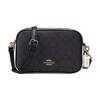 Coach Jes 25 Double Zipper Closure PVC Shoulder Bag Women Shoulder Bag Dark-Brown Multicolor C1767-IMNOX