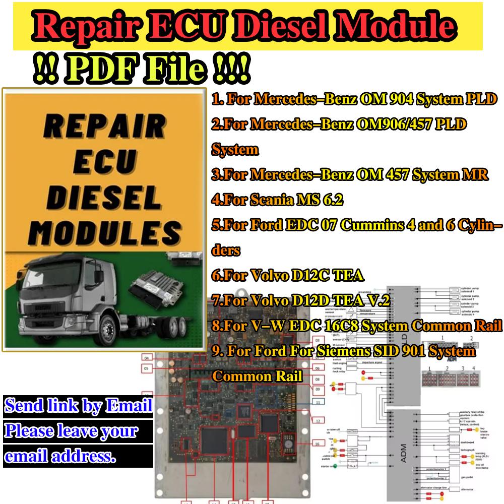 5pcs ECU Repair E-Books Fullset Study Guide PDF File ECU Modules Reprogramming Course for Workshop Car Truck Diagnostic Helper