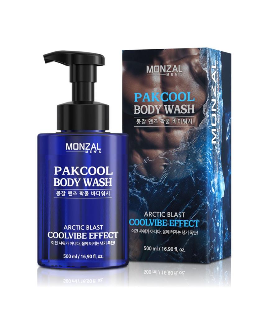Men's Refreshing Cooling Pak Cool Body Wash 500ml Contains Menthol
