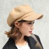 Solid Color Woolen Octagonal Hat Ear Protection Painter Caps Vintage Artist Hat  Autumn