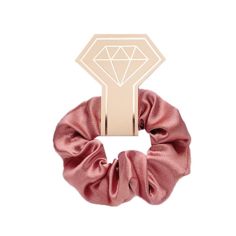 Satin Pig Large Intestine Hair Band Solid Color Fabric Head Flower European and American Headrope Rubber Band Hair Accessories