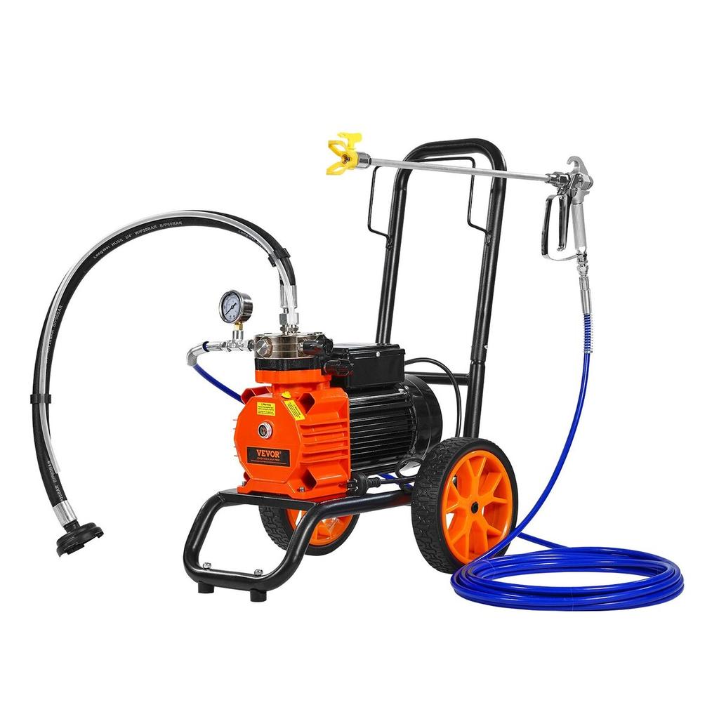 Cart Airless Paint Sprayer Diaphragm Paint Airless Sprayer 1100W Electric