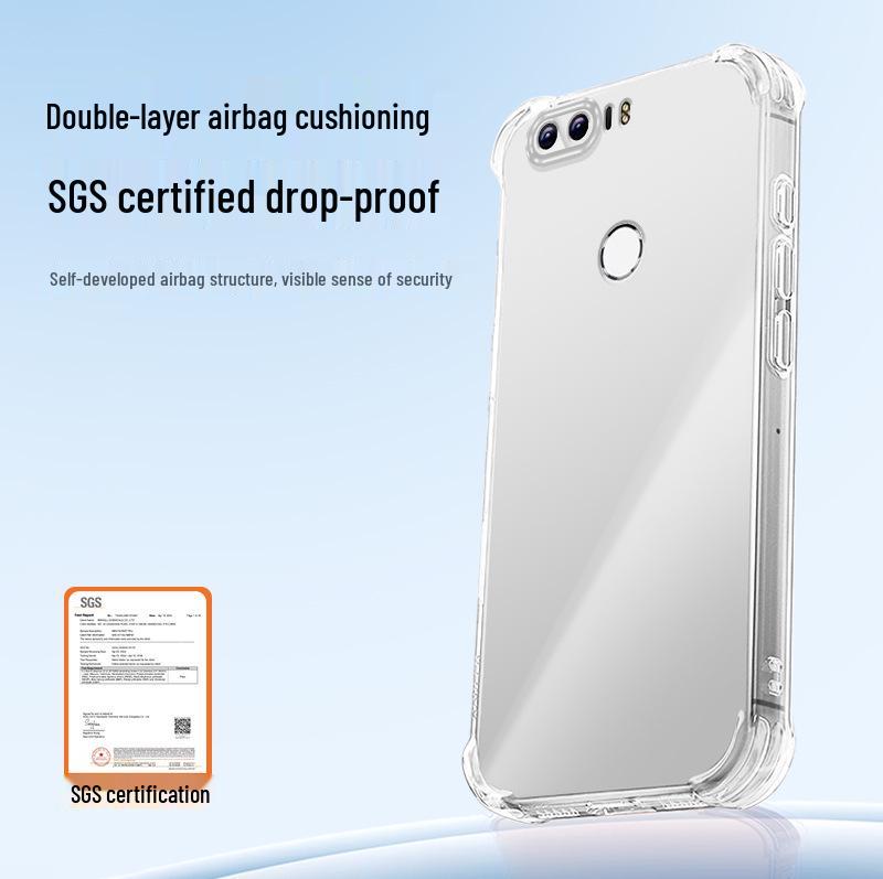 Honor 8 Transparent Phone Case: Airbag Corners, Anti-Drop TPU, High-End Feel; Compatible with 8C, 8 Lite, 8X, 8X Max