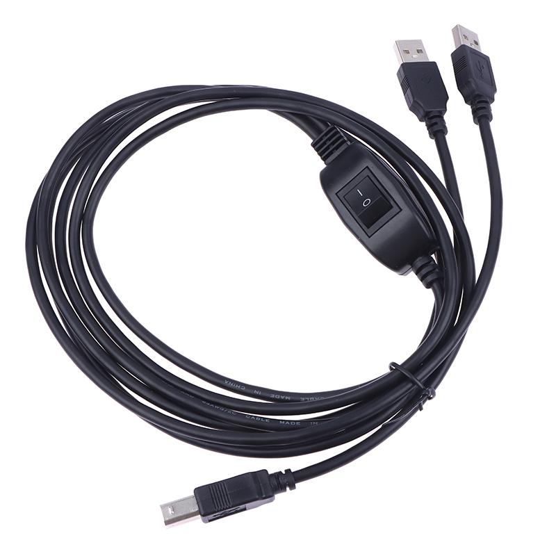 2-в-1 USB A на B Кабель для принтера Папа-Папа Разветвитель для двух компьютеров для принтеров HP Canon Samsung