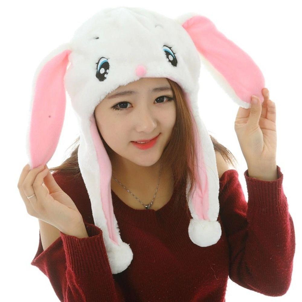 Neck Warmer Plush Moving Hat Animal Movable Ears Airbag Cap Trapper Hat Animal Earflap Hat Winter