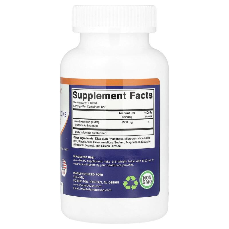 TMG, 1,000 mg, 120 Tablets