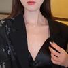 Long Y-Shaped Tassel Shiny Necklace Women Personality Double Layer Sexy Clavicle Chain Wedding Jewelry