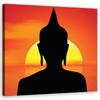 Холст Принт Статуя Будды на закате