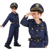 Authentic 9 Piece Full Set Police Cosplay Children Police Officer Halloween Costume Kids Police Uniform Boys Costume Cosplay Costume E0175