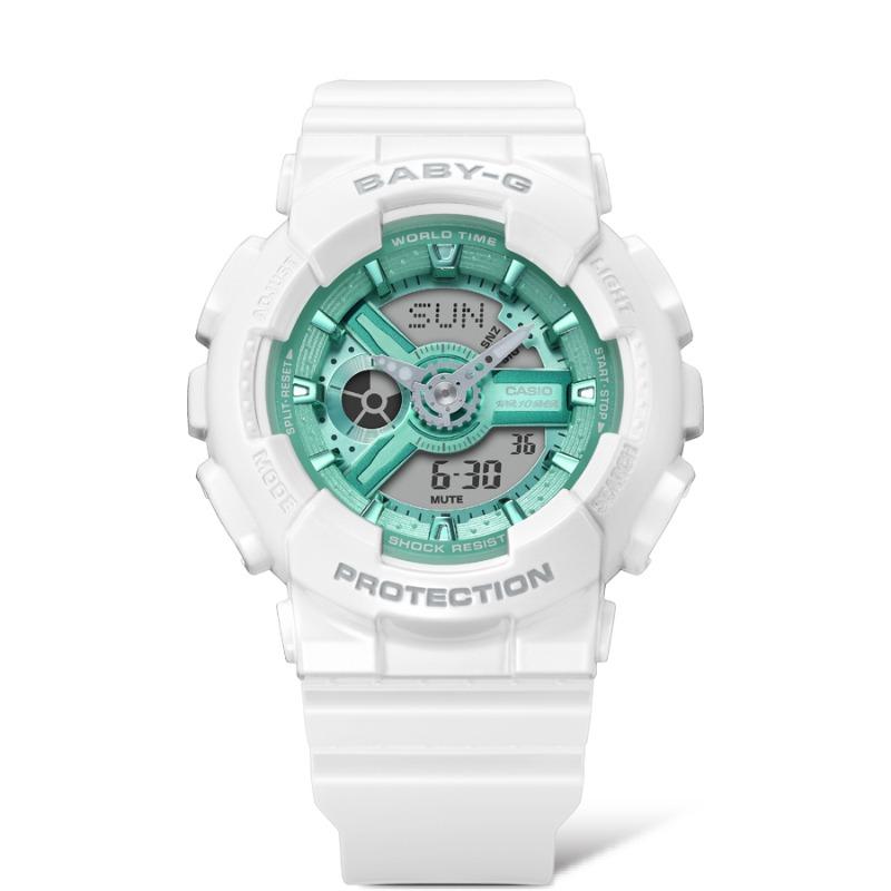 Casio Мужские Аналоговые Кварцевые Часы BA-110XWS-7A из Смолы, Водонепроницаемые до 100 м, Ударопрочные