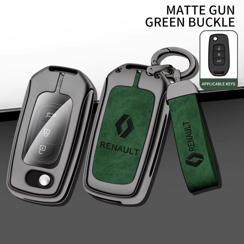 Interior Stickers Car Key Case Cover For Renault Koleos Kadjar Captur Megane Talisman Espace Clio Zoe Scenic 4 Arkana Dacia Sand