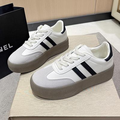 Обувь женская новая нишевая повседневная обувь для скейтборда ретро тренд универсальная платформа белая обувь